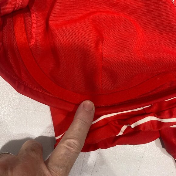Athleta Tankini Swim Top 30D/DD Red striped Built-In Wire Bra & Adjustable Strap - Picture 13 of 14